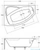 Besco Rima 160x100cm wanna asymetryczna lewa + obudowa + syfon #WAR-160-NL/OAR-160-P/L/19975